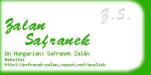 zalan safranek business card
